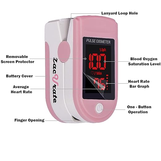 Zacurate Pro Series 500DL Fingertip Pulse Oximeter Blood Oxygen Saturation - Image 2