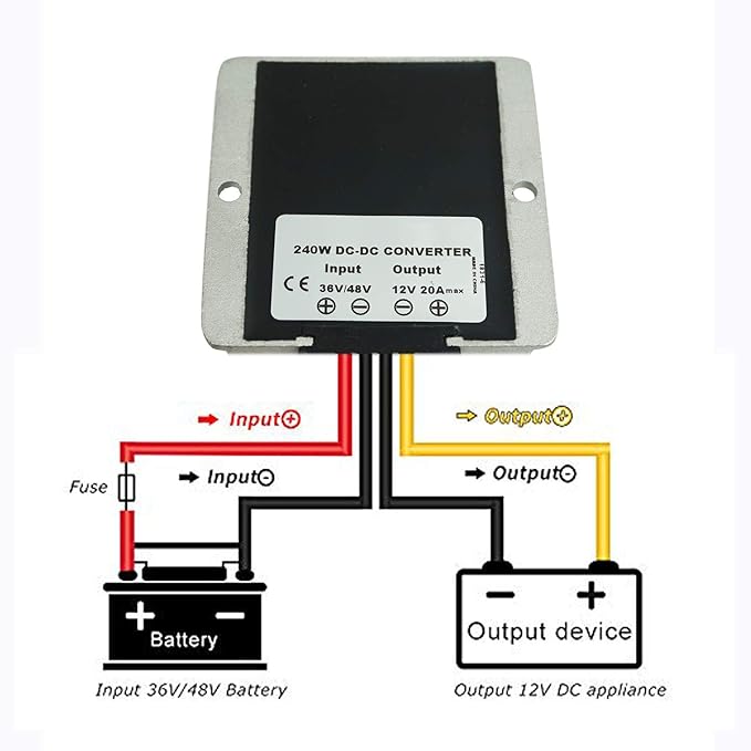 Proshopping Golf Cart DC Converter Regulator, 36V 48V Step Down to 12V 20A 240W - Image 3