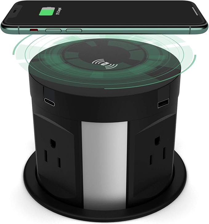 Automatic Pop Up Outlet for Countertop, Recessed Power Strip by Kungfuking