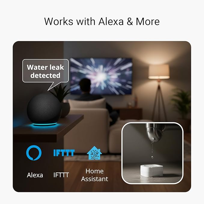 YoLink Water Leak Starter Kit: Hub + 4 Leak Sensor 4, LoRa Long-Range, - Image 7