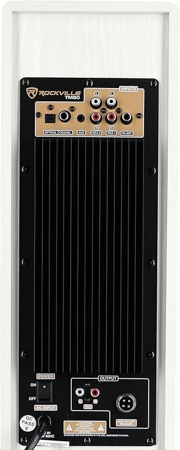 Rockville TM80W Powered Home Theater Tower Speaker System, USB/SD Playback - Image 5