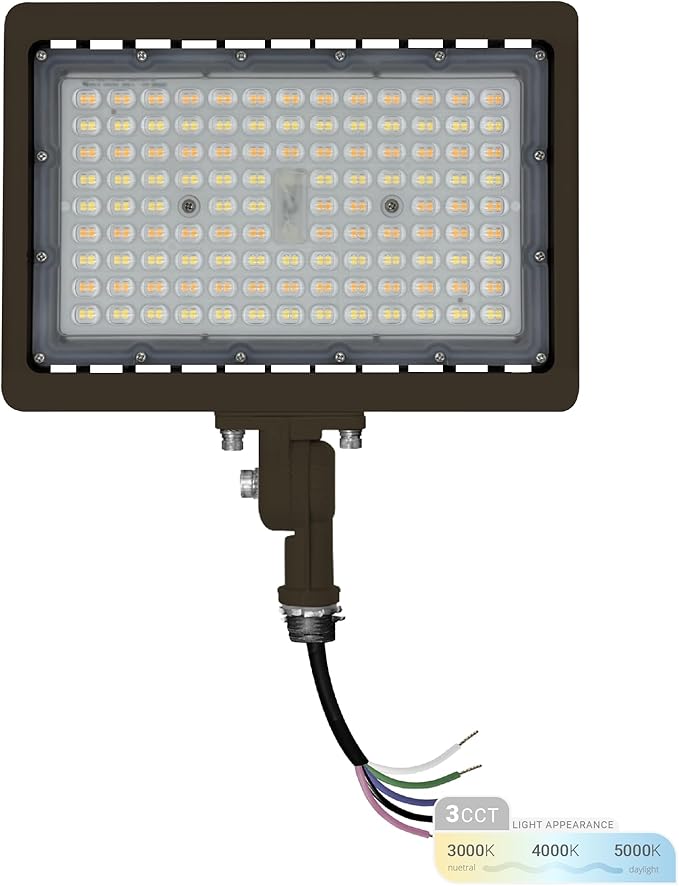 NUWATT 90W LED Flood Light, 3CCT 3000K/4000K/5000K Selectable, IP65 Waterproof by NUWATTLighting