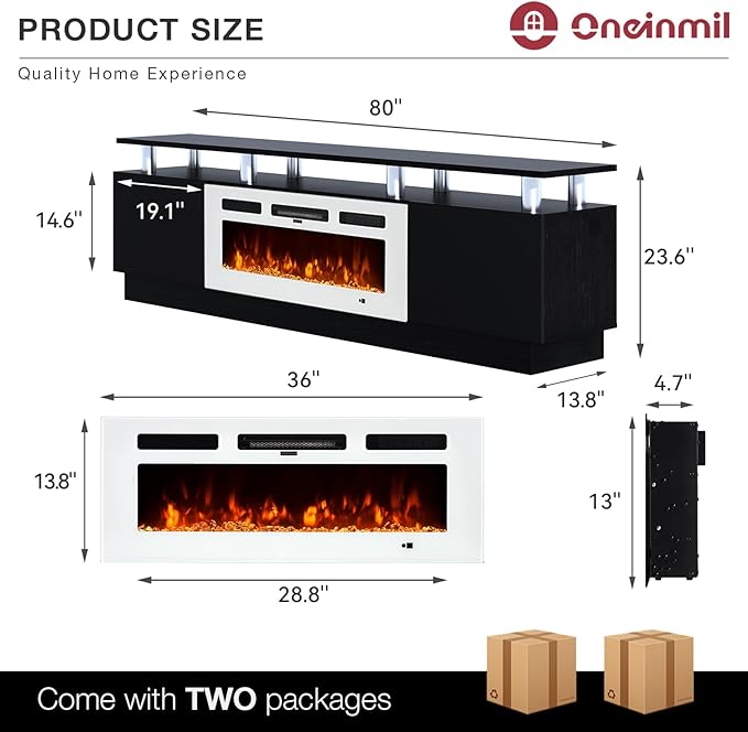 oneinmil Fireplace TV Stand - Image 2