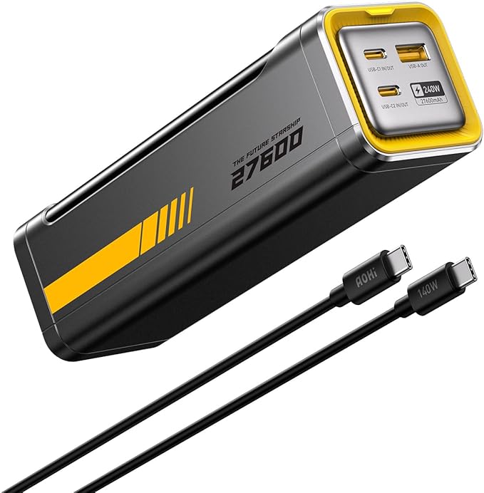 AOHI 240W Laptop Power Bank 27600mAh Portable Fast Charger, Airline-Compliant by AOHI