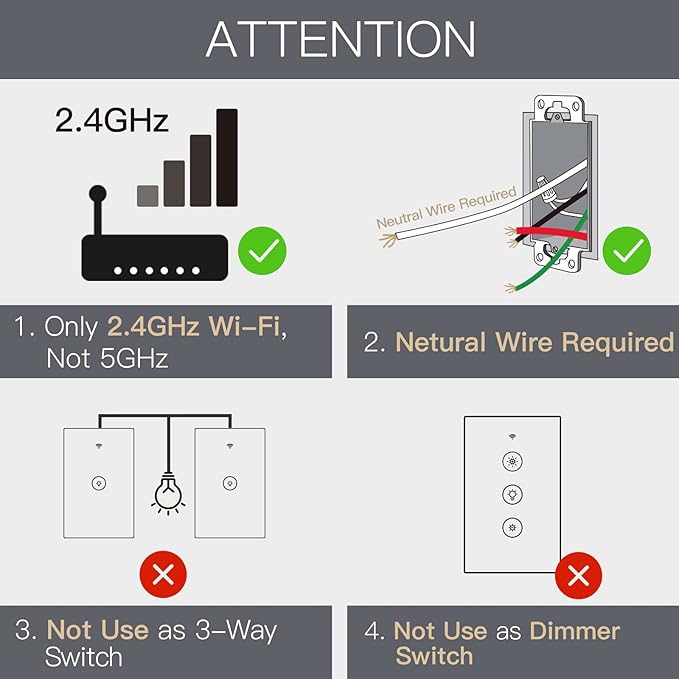 WiFi Smart Wall Light Switch Glass Touch Panel Wireless Remote Control by - Image 2