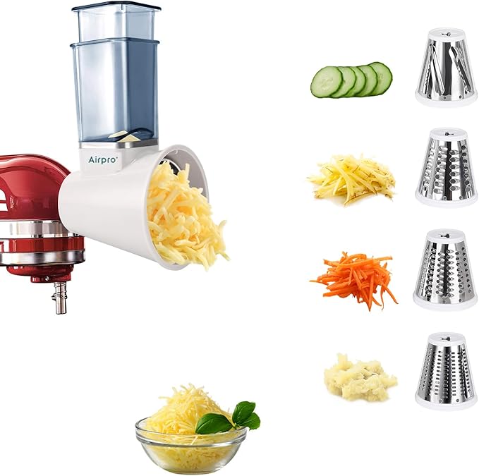 Slicer Shredder Attachment for Kitchenaid Stand Mixer, Salad Machine by Airpro