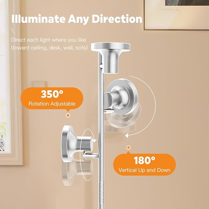 SIBRILLE 36W LED Tree Floor Lamp, Modern Dimmable Standing Lamp - Image 2