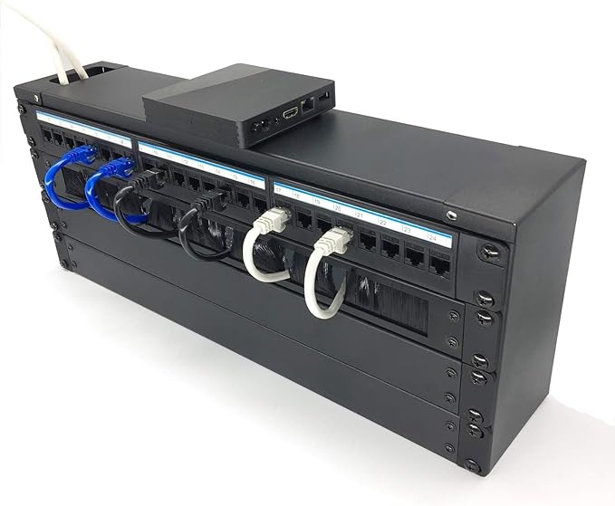 Jingchengmei 2 Pack-1U Brush Panel 19-inch Rack Mount Disassembled Cable - Image 5