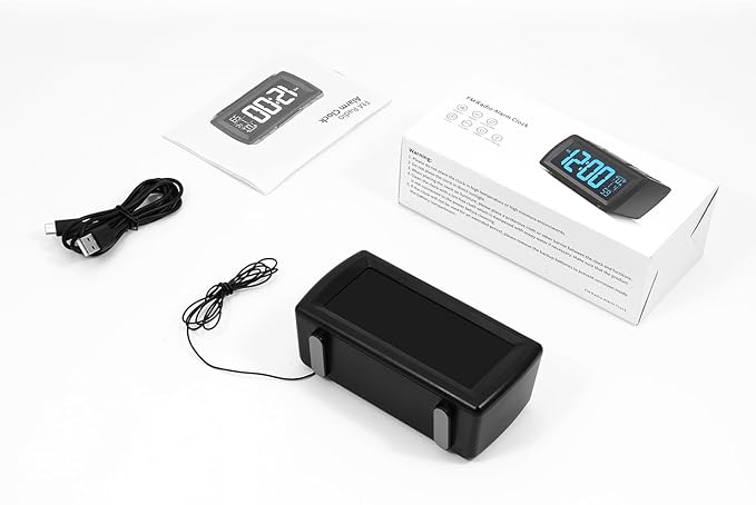 OQIMAX Digital Alarm Clock Radio, 7 Color Fonts, Dual Alarms, FM Radio - Image 8