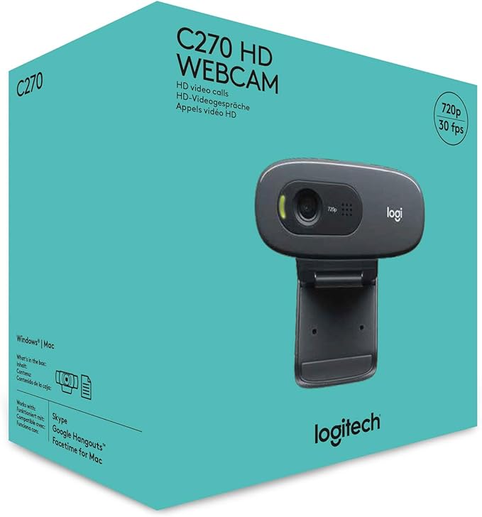 Logitech C270 HD Webcam, Widescreen HD Video Calling, Light Correction - Image 7