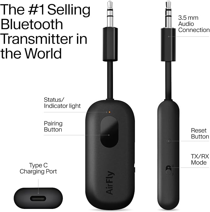 Twelve South AirFly Pro Bluetooth Wireless Audio Transmitter/Receiver - Image 3