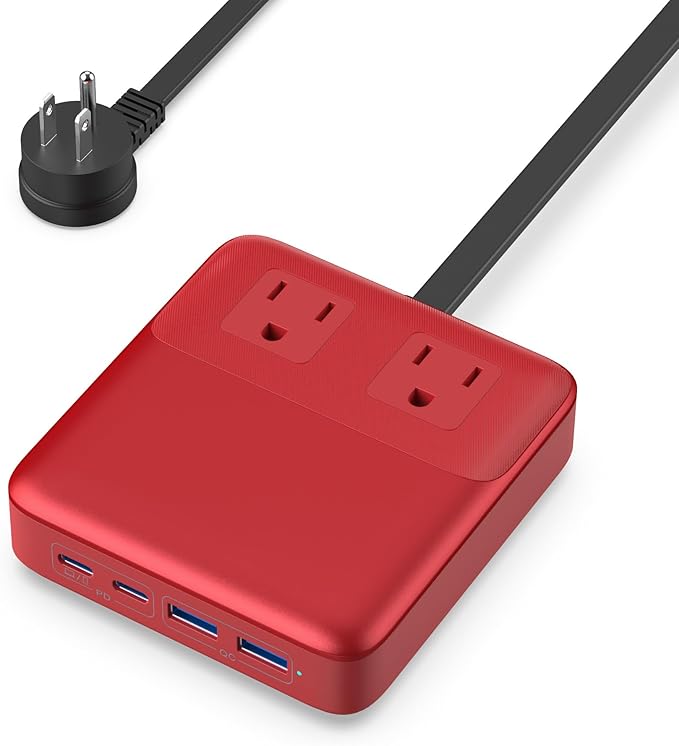 135W Charging Station USB C Power Strip, 6-in-1 GaN USB C Charger Block by Feob