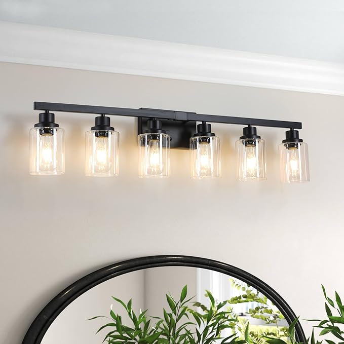 DIKAIDA 6-Light Black Vanity Lights 38'' Modern Bathroom Vanity Lighting - Image 3