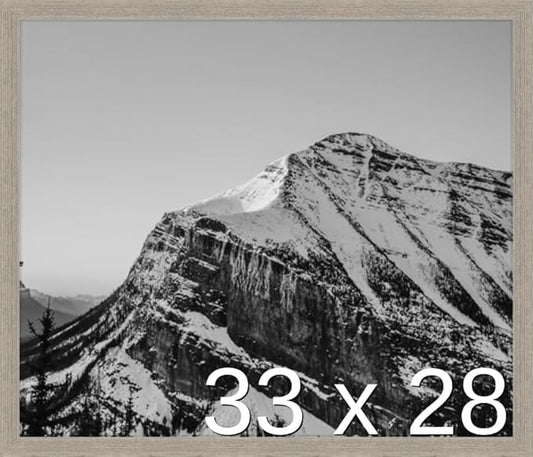 Frame It Easy 33 x 28 Rustic Gray Wood Frame by FrameItEasy