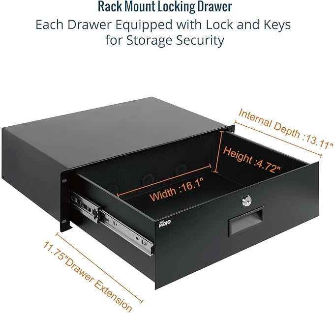 Tecmojo 3U Rack Drawer, Rack Mount Drawer - Image 3
