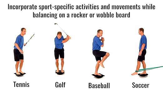 THERABAND Wobble Board Stability and Balance Trainer, Round Wobble Board - Image 5