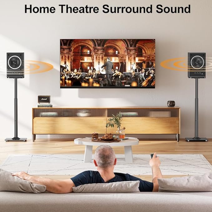 ELIVED Universal Speaker Stands Height Adjustable 28"-37.4", Bookshelf Speaker - Image 6