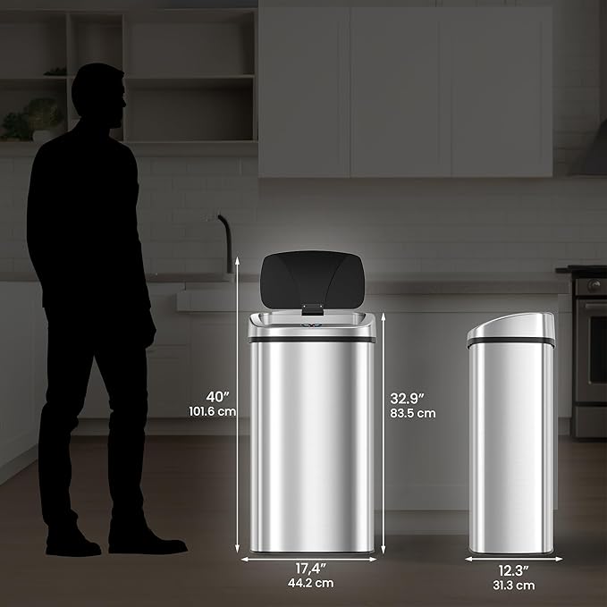 iTouchless 91 Liter / 24 Gallon Sensor 2.0 Kitchen Trash Can - Image 6