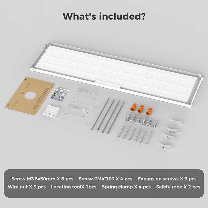 AIKVSXER 24 Pack 1x4 FT LED Flat Panel Light Surface Mount, - Image 8