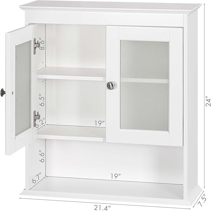 Spirich Bathroom Cabinet Wall Mounted, Medicine Cabinet Organizer - Image 2