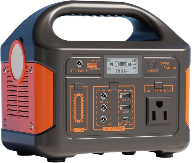 KAIYUEKJ Portable Power Station 256Wh LiFePO4 Battery, 300W Backup Lithium by Unknown