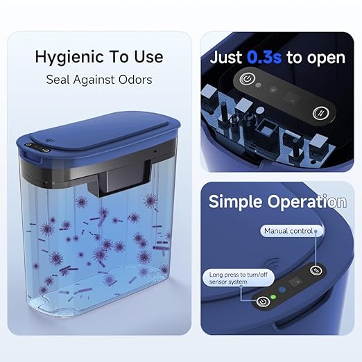 TIPGO 5 Gallon Motion Senor Bathroom Trash Can - Image 6