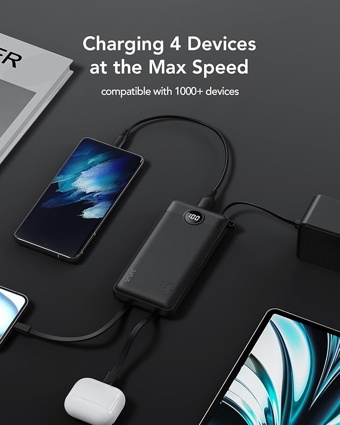 VRURC Portable Charger, 22.5W Slim Power Bank Fast Charging, 10000mAh USB C - Image 5