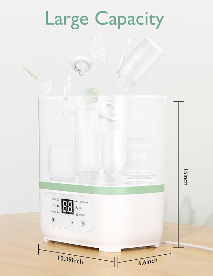 Momcozy Bottle Sterilizer and Dryer, 8-in-1 Electric Steam Baby Bottle - Image 9
