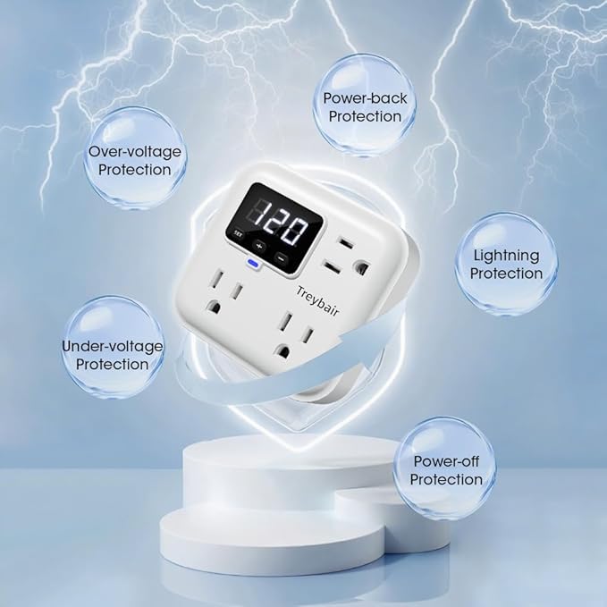 Surge Protector 3-Outlet Power Strip - Image 3