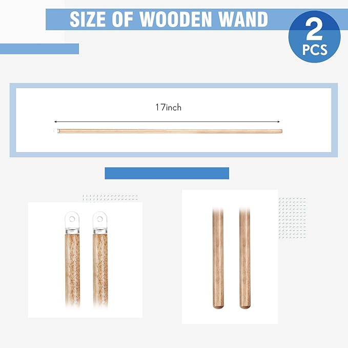 Bokon 2 Pieces Blind Wand Vertical Blinds Stick Replacement - Image 2