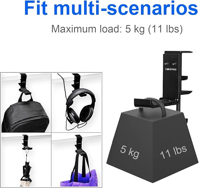 Goldmille Aluminum Headphone Stand Hanger Foldable - Image 5
