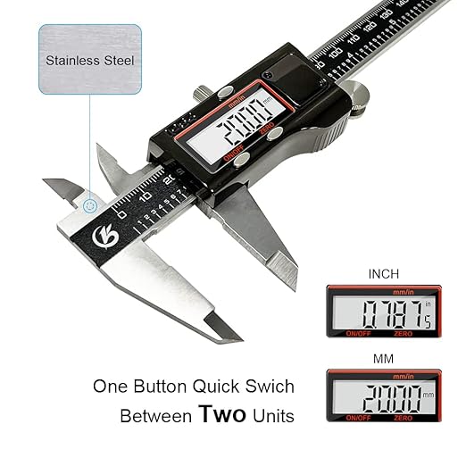 KETOTEK Digital Caliper Measuring Tool, IP54 Waterproof Stainless Steel - Image 4
