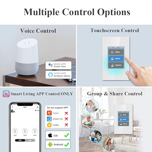 LANBON Smart Light Switch, 1/2/3 Gang, 3 Way - Image 4