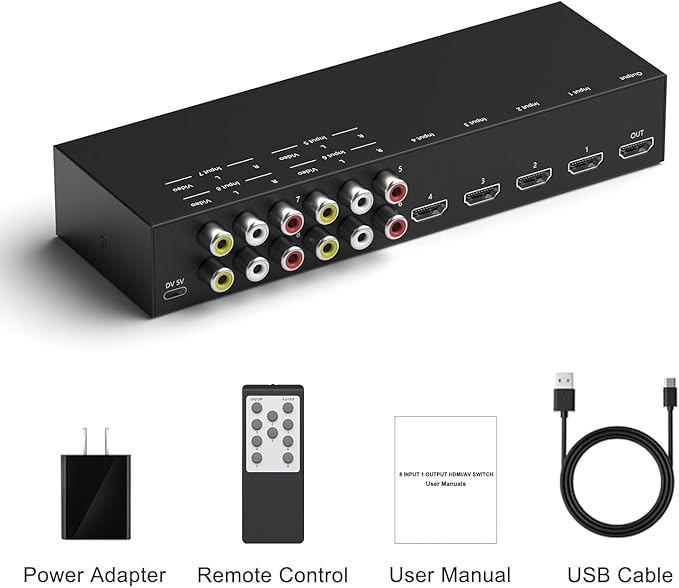 RuiPuo 8-Input to 1-HDMI-Output Converter Switchbetween Quick Different Sources - Image 7