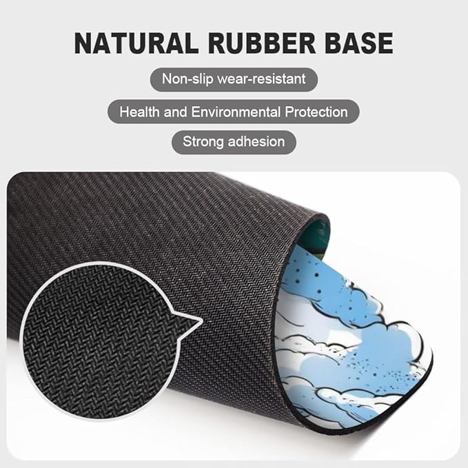 Design - UFO Square Mouse pad, Waterproof, Anti Slip Rubber Base, Computer - Image 4