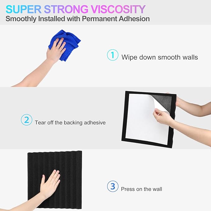 JBER 48 Pack Acoustic Foam Panels - Image 5