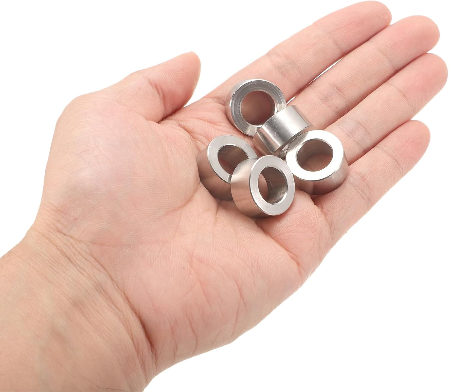uxcell 12pcs Stainless Steel Spacer 12mm Bore x 20mm OD x 10mm Length Screw Bushing Plain Finish Round Metal Spacer for M12 Screws Bolts and Rods