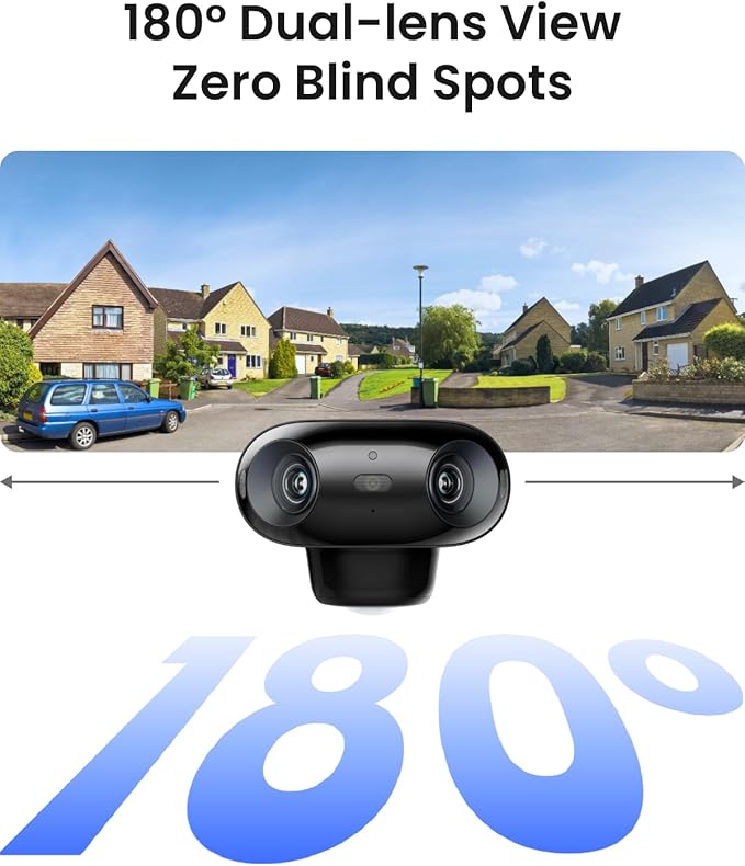 REOLINK Argus 4 Pro Black, 4K Dual-Lens 180° Solar Security Cameras Wireless - Image 2
