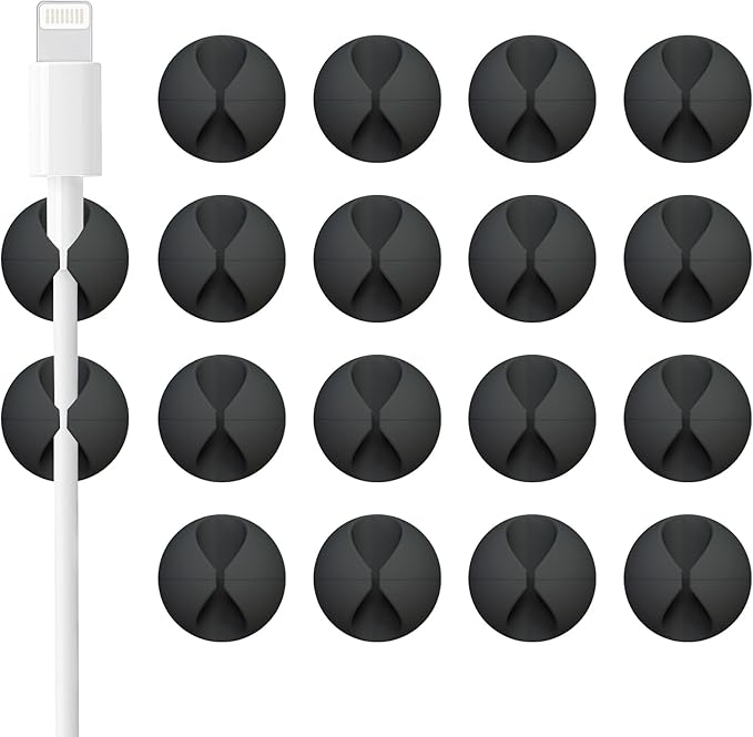 18 Pack Mini Cable Clips, Znben Cord Organizer Holder Adhesive Cord Management - Image 9