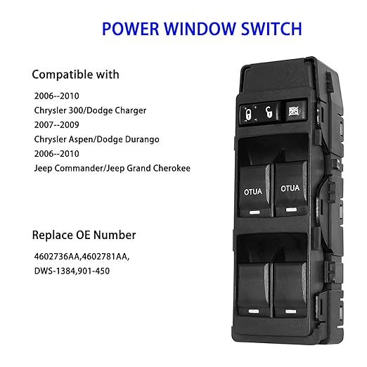 Left Front Driver Side Power Window Switch Compatible - Image 2