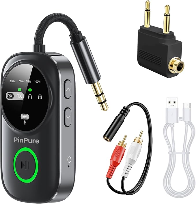 PinPure Bluetooth 5.4 Transmitter Receiver by Dowhatyouexpect