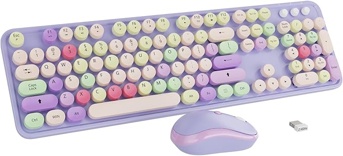 Wireless Typewriter Keyboard and Mouse - Image 2
