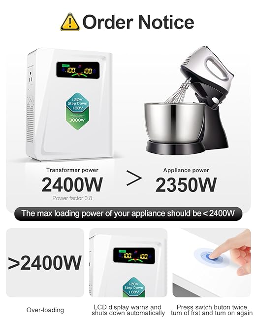 ZHENGXI Step Down Transformer 120v to 100v Voltage Converter 3000W, No Noise - Image 5