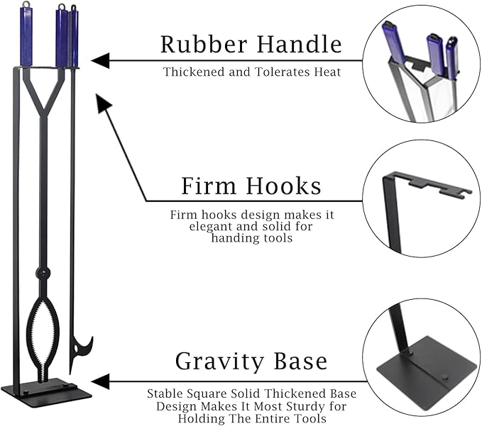 Heavy Duty Fire Pit Tools Set - Image 4