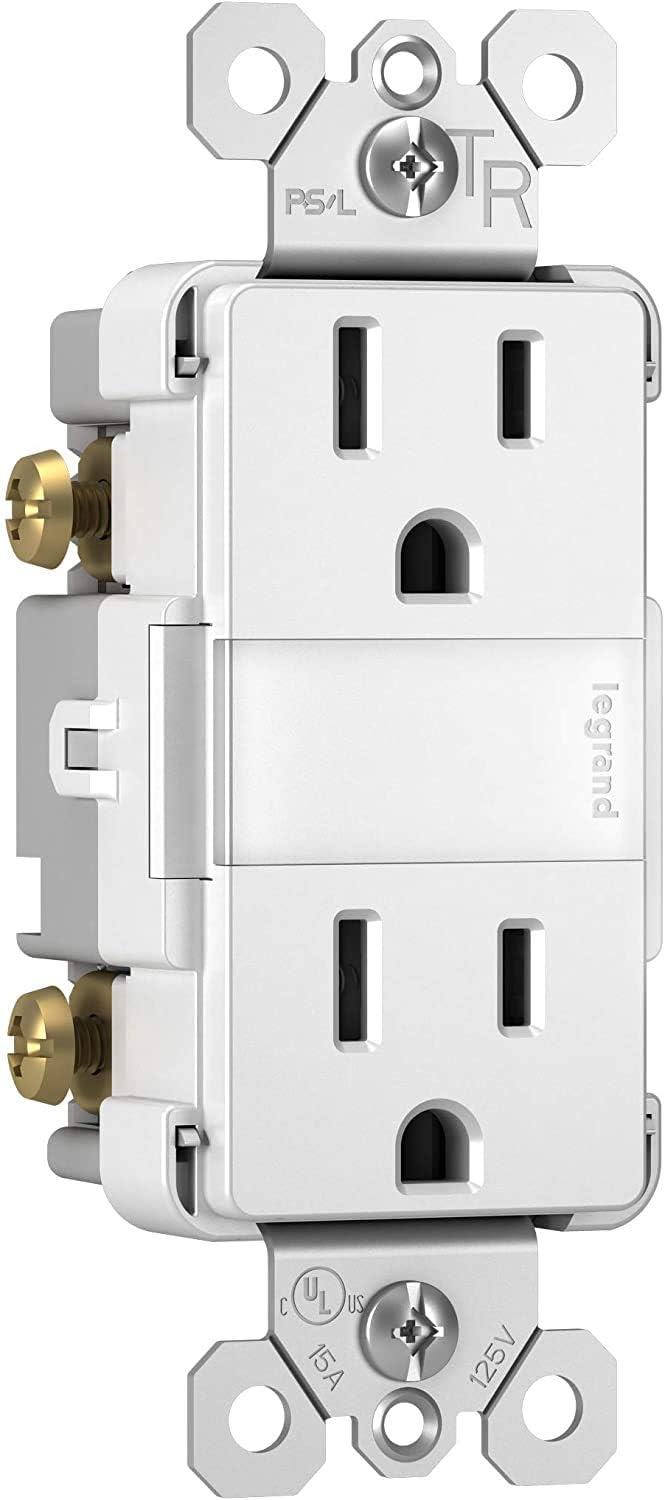 Legrand - Pass & Seymour Radiant In Wall Night Light and GFCI Outlet Bundle, White (1 Count)