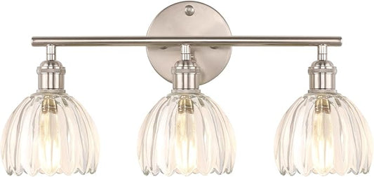 Shenmoyl Bathroom Light Fixtures, 3-Light Vanity Wall Light Over Mirror by Shenmoyl