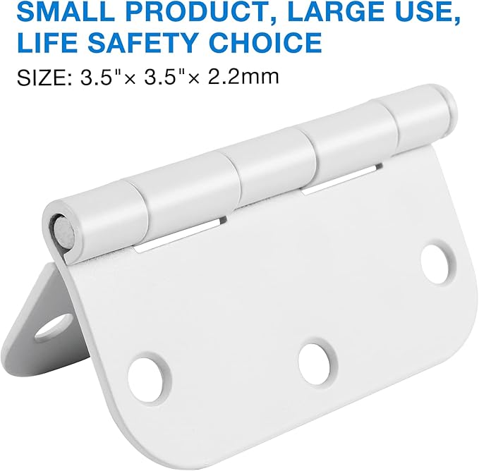 3 Pack White Door Hinges 3.5" Interior Hardware - Image 2