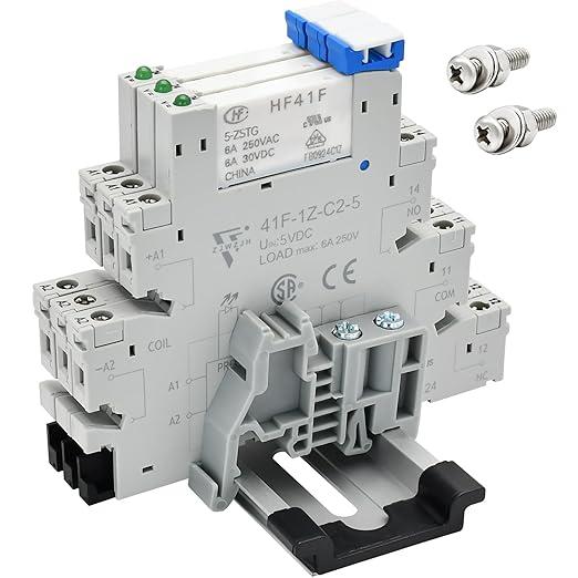 3 Pcs Miniature 5 Volt DC Relay HF41F/5-ZS 5 Pin 1NO 1NC 6A SPDT by ZJWZJH