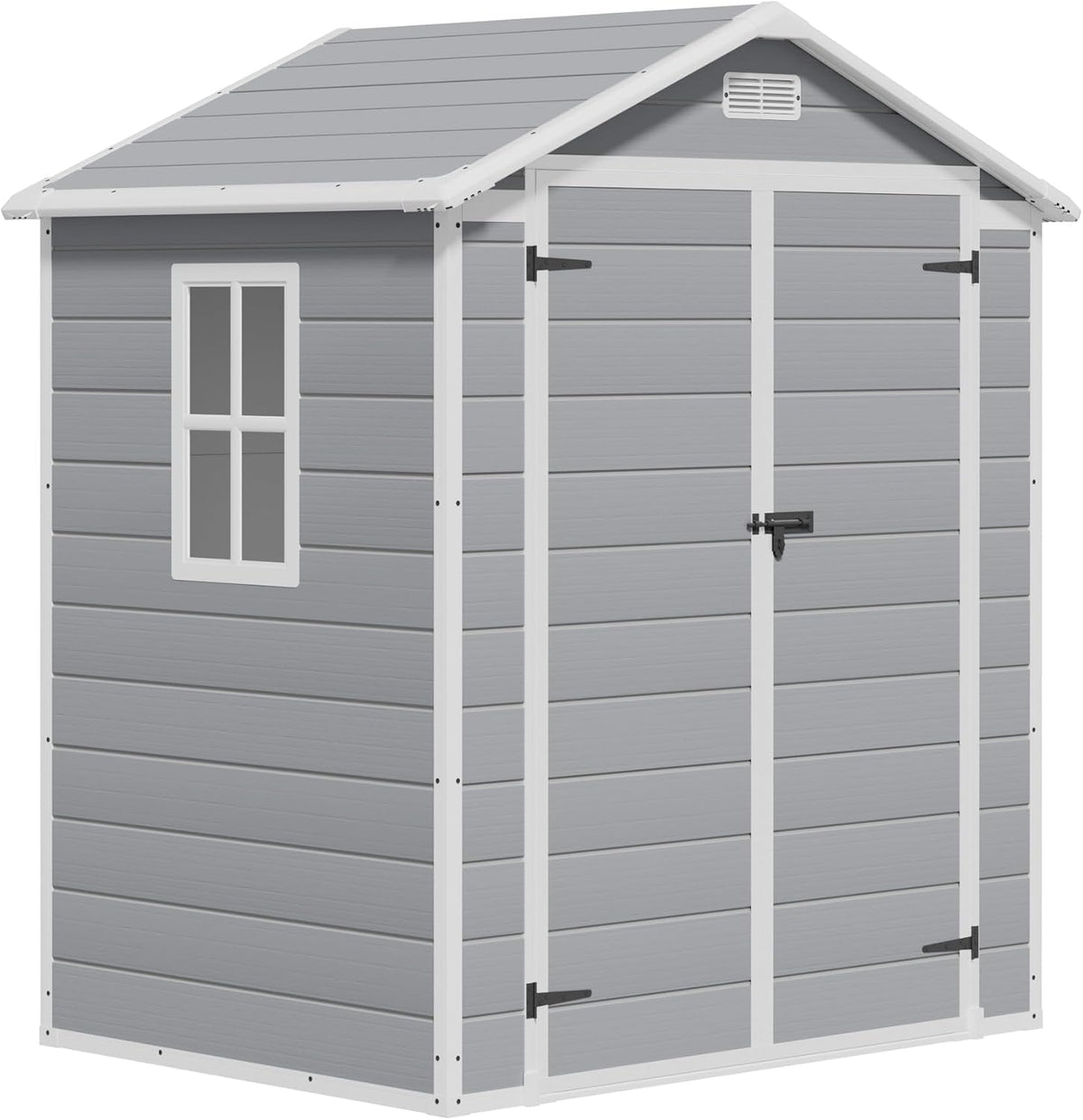 greesum 6x4ft plastic outdoor storage shed with floor, main product view