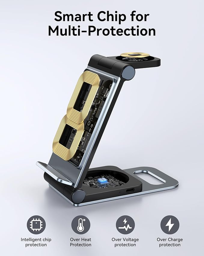 Wireless Charger for Samsung 3 in 1 Wireless Charging Station Foldable Wireless - Image 3